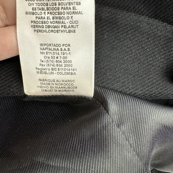 Naf Naf Military/March Band/ Dark Academia Black Blazer Sz 36/S 100% Cotton - Picture 9 of 14